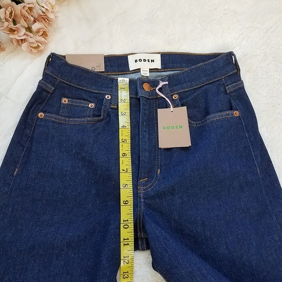 BODEN High Rise Wide Leg Jeans in Indigo - Picture 7 of 13